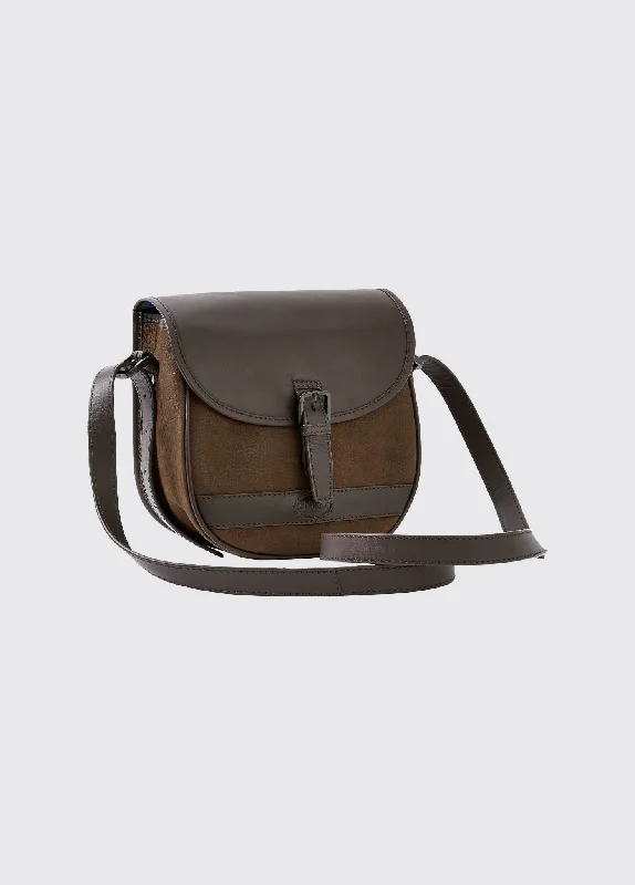 Clara Ladies Leather Saddle bag - Walnut